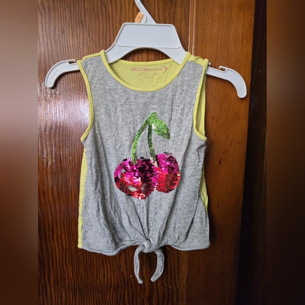Design History Sequin Cherry Tank 4T